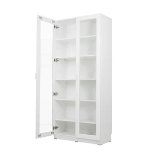 Koncept Furniture ตู้สูงบานเปิดกระจกใส PLAY รุ่น JOBIO สีขาว (80x37x180 ซม.) แบรนด์ KONCEPT FURNITURE