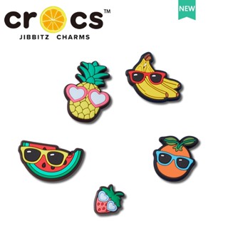 Jibbitz crocs charms แว่นตากันแดด ซีรีส์ผลไม้ หัวเข็มขัดรองเท้า อุปกรณ์เสริมรองเท้า การ์ตูนสับปะรด แตงโม สนุก DIY อุปกรณ์เสริม