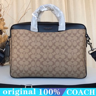 Coach f72972 Beckett กระเป๋าเอกสารผู้ชาย/กระเป๋าคอมพิวเตอร์พิมพ์ลายคลาสสิก/กระเป๋าสะพาย