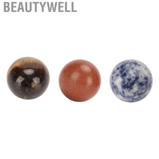 Beautywell Energy Stones Round Bead  Calm Dowm Chakra Stones Round Bead Portable Relax Smooth Jewelry Accessories  for Crystal Beginners for Meditation