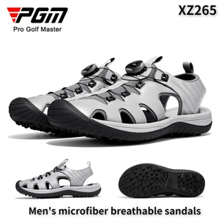 Pgm XZ265 รองเท้าแตะกอล์ฟ Sepatu กันลื่น ระบายอากาศ เหมาะกับฤดูร้อน สําหรับผู้ชาย (ไซซ์ 39-46 - สีดํา สีเทา)