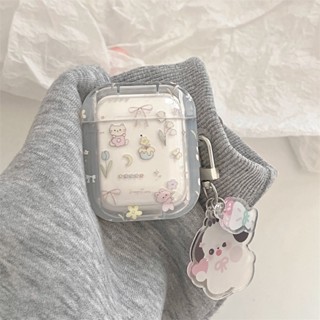 เคสหูฟังบลูทูธไร้สาย ลายดอกไม้ แมว สําหรับ Apple AirPods Airpodspro 2022