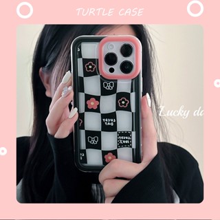 [พร้อมส่ง] เคสโทรศัพท์มือถือ ลายตารางหมากรุก กันกระแทก สําหรับ Apple Iphone 14 13Promax 12 11Pro