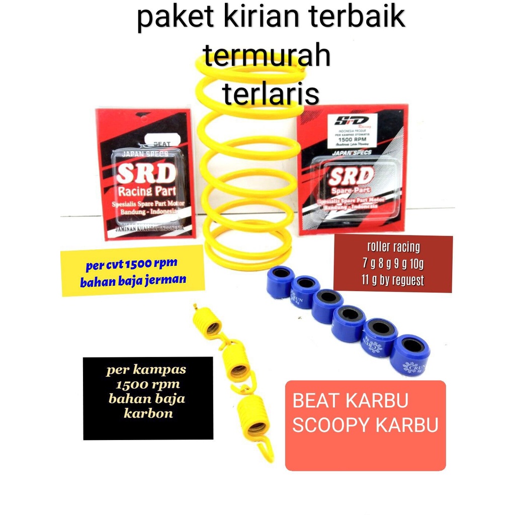 CVT SPRING 1500 RPM BEAT CARBON SPACY CARBON SCOOPY CARBON AUTOMATIC CAMPAS SPRING 1500 RPM และ CROS