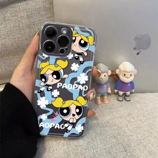 เคสโทรศัพท์มือถือแบบนิ่ม ใส กันกระแทก ลายการ์ตูน Powerpuff Girls สําหรับ iPhone 14 Pro Max 13 12 Mini 11 XS XR X 8 7 Plus 6S 6 SE