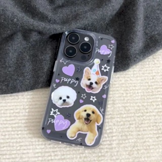 ✅เคสโทรศัพท์มือถือ ลายลูกสุนัขน่ารัก สําหรับ Apple Iphone 13 7p 8p 14pro 11 12XS 3C4K