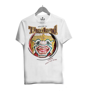 【เสื้อยืดใหม่】เสื้อยืดราคาถูก เสื้อยืดลายไทย เสื้อยืดหนุมานเขี้ยวเพชร Thailand hanuman Diamond Tooth