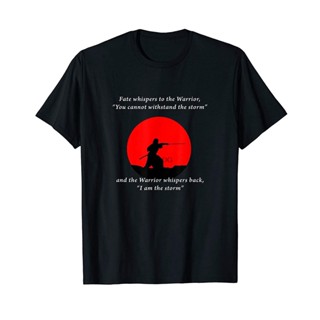 【HOT】เสื้อยืด พิมพ์ลาย Fate And Warrior Zen Wisdom Bushido สําหรับผู้ชาย