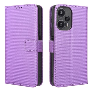 เคสโทรศัพท์หนัง PU ฝาพับ พร้อมช่องใส่บัตร และขาตั้ง สําหรับ Xiaomi Poco F5 PocoF5