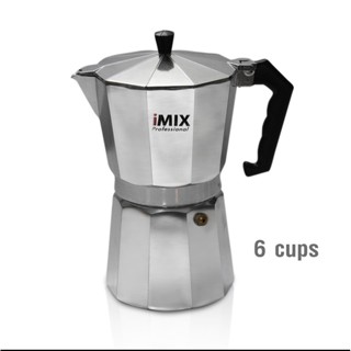 เครื่องใช้ไฟฟ้าขนาดเล็ก หม้อต้มกาแฟสดมอคค่าพอท I-MIX (MOKA POT) อลูมิเนียม 6 ถ้วย 1614-098