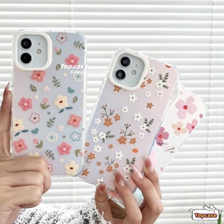 3 in 1 เคสโทรศัพท์มือถือ กันกระแทก ลายการ์ตูนดอกไม้ ประดับเลื่อม สําหรับ iPhone 14 13 12 11 Pro Max X XR Xs Max 8 7 Plus SE 2020