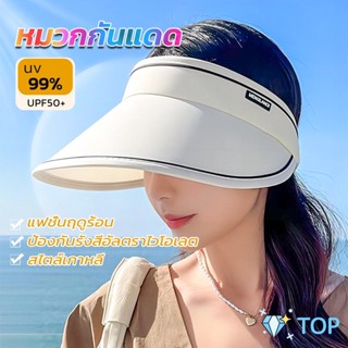 หมวกกันแดด ครึ่งใบ ครึ่งหัว สไตล์เกาหลี แฟชั่นฤดูร้อน ผ้าฝ้าย Sun visor