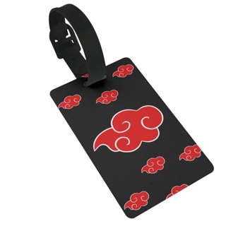 ป้ายแท็ก PVC ลายนารูโตะ Akatsuki สําหรับติดกระเป๋าเดินทาง บัตรประจําตัวประชาชน กระเป๋าเดินทาง สําหรับผู้หญิง และผู้ชาย