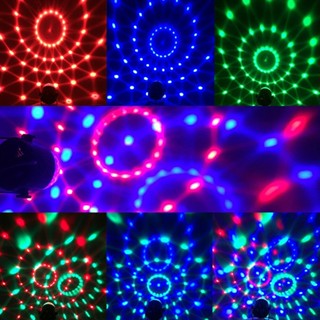 สว่างกว่าเดิม 3D ไฟปาร์ตี้ ไฟพาร์ ไฟดิสโก้ ไฟเทค ตามจังหวะเพลง LED Party Light Colorful Disco Stage Lighting