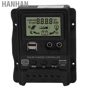 Hanhan Solar Panel Regulator PWM LCD Display Solar Charge Controller for Home