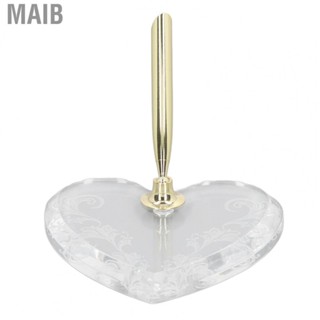 Maib flower stand Insertion Pen Holder Simple Gold Heart Shaped Base Transparent Acrylic Pen Funnel Base for Business