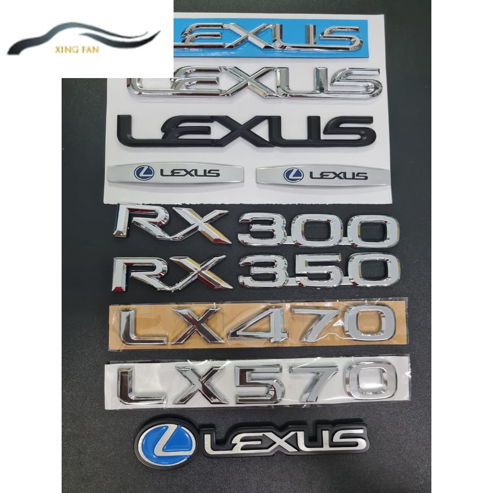โลโก้สัญลักษณ์โลหะ XINFAN Lexus LX300 Rx300 RX350 RX330 LX Rx 300 350 330 OEM