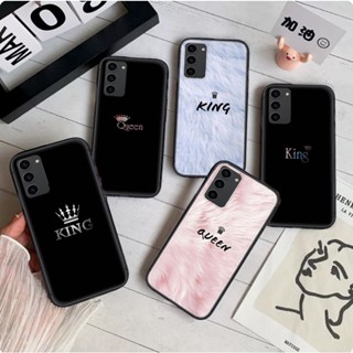 เคสโทรศัพท์มือถือคู่รัก แบบนิ่ม ลาย 61F king and queen สําหรับ Samsung M30 M30S M21 M31 M51 A03 A13 A33 A53