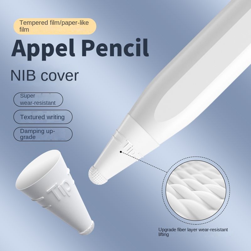 ปลอกปลายปากกานาโนไฟเบอร์ TPU กันลื่น สําหรับ Apple Pencil 1 และ 2 องศา