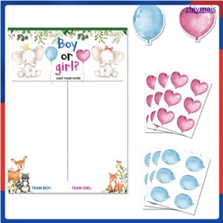 Gender Reveal Baby Poster Or Boy Girl Photo Party Voting Props Shower Game Stickers Games Whatbe Will Prediction Ideas Signs