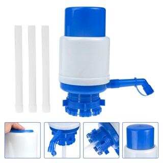 Water Bottle Switch Pump 5 Gallon Hand Press Dispenser Camping Jug Plastic Carafe Office