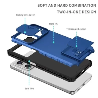 Case For Xiaomi For Redmi Note 12 Pro 5G เคส โทรศัพท์ เคสกันกระแทก กันรอยกล้อง มีขาตั้ง เคสตั้งได้