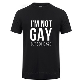 Mens Large T-shirt IM Not Gay But 20 Is 20 Funny T-Shirt For Man Bisexual Lesbian Lgbt Gay Pride Birthdays Party Gifts