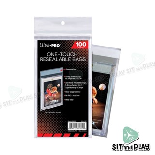 Ultra Pro - ONE-TOUCH Resealable Bags ( 100 ซอง ) ซองใส แถบกาว สำหรับใส่กรอบแม่เหล็ก