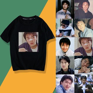 POPULAR QZ เสื้อยืดแขนสั้น พิมพ์ลายกวาง Veyron deer Dingji tricky Expert Wei Xiaobao Stephen Chow Leaf สําหรับผู้ชาย 5.1