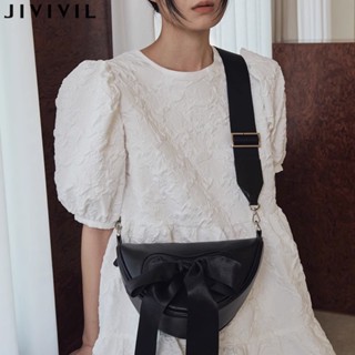 JIVIVIL ·เด็กผู้หญิงกระเป๋า crossbody รุ่นเกาหลีออกแบบเฉพาะบุคลิกภาพ ที่กว้างกระเป๋าโบว์