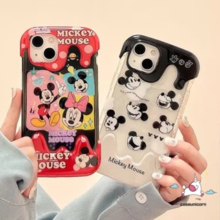 เคสโทรศัพท์มือถือแบบนิ่ม กันกระแทก ลายการ์ตูนมิกกี้ มินนี่เมาส์ ไอศกรีม 3D สีแคนดี้ สร้างสรรค์ สําหรับ IPhone 7Plus 8Plus 7 8 Plus 11 14 13 12 Pro Max XR X XS Max