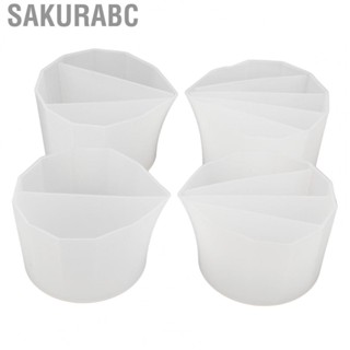 Sakurabc 2 3 4 5 Section Silicone Art Pouring Split Cup Fluid Pour  DIY Accessories