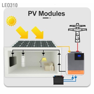 Leo310 อินเวอร์เตอร์พลังงานแสงอาทิตย์ All In One Charger Off Grid อินเวอร์เตอร์ Pure Sine พร้อม 80A MPPT Solar Controller 220V 230V 5600W