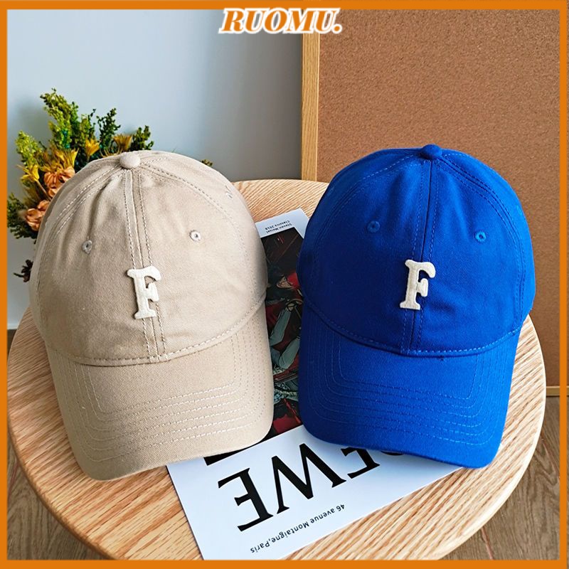 Ruomu หมวกเบสบอลลําลอง ปักลายตัวอักษร F สไตล์ฮิปฮอป สําหรับผู้หญิง และผู้ชาย