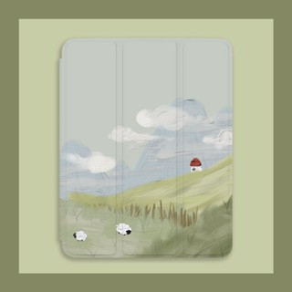ภูมิทัศน์ชนบท ลายการ์ตูน กันกระแทก สร้างสรรค์ เคสiPad อะคริลิ เคสไอเเพด พร้อมถาดใส่ปากกา ฝาหลังใส Compatible For เคสไอเเพด Gen9 เคสไอเเพด Gen10 เคสไอเเพด Air5 เคสไอเเพด Air4 เคสไอเเพด Mini 6 iPad 2022 iPad Air5 iPad 2021 Gen9 iPad 2020 Gen8 iPadPro