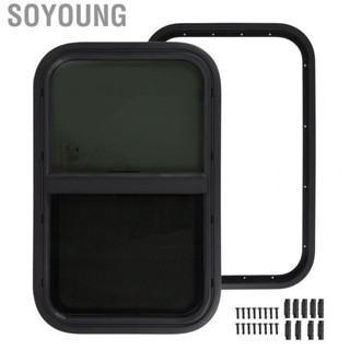 Soyoung RV Replacement Window Rounded Sliding Windows Good Sealing 610x385mm Tough for Engineering Vehicles