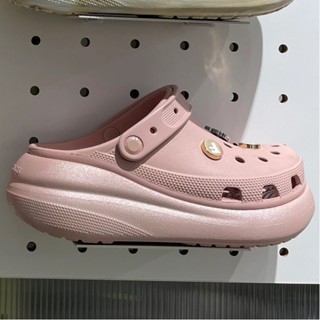 Crocs Crush Shimmer Clog รองเท้าชายหาด สีชมพู#208591