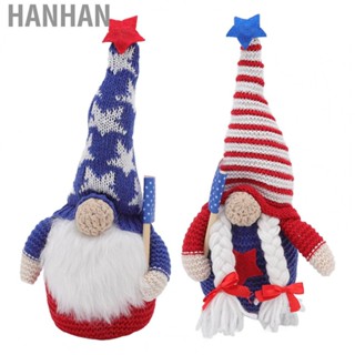 Hanhan 4th Of July Patriotic Gnome Decorations  Hand Made Exquisite Independence Day Doll Decoration  for Independence Day