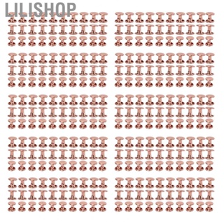 Lilishop Tubular Rivets  300 Sets Leather Rivets Rose Gold  for Bag