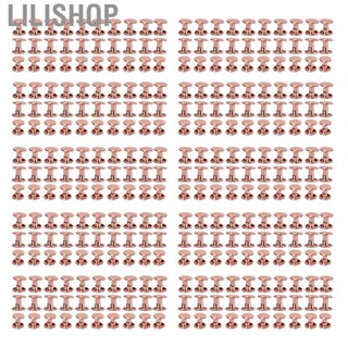 Lilishop Tubular Rivets  300 Sets Leather Rivets Rose Gold  for Bag