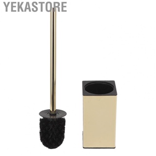 Yekastore Toilet Bowl Scrubber and Holder  Toilet Brush and Holder Dense Bristles Handy Stainless Steel  for Indoor