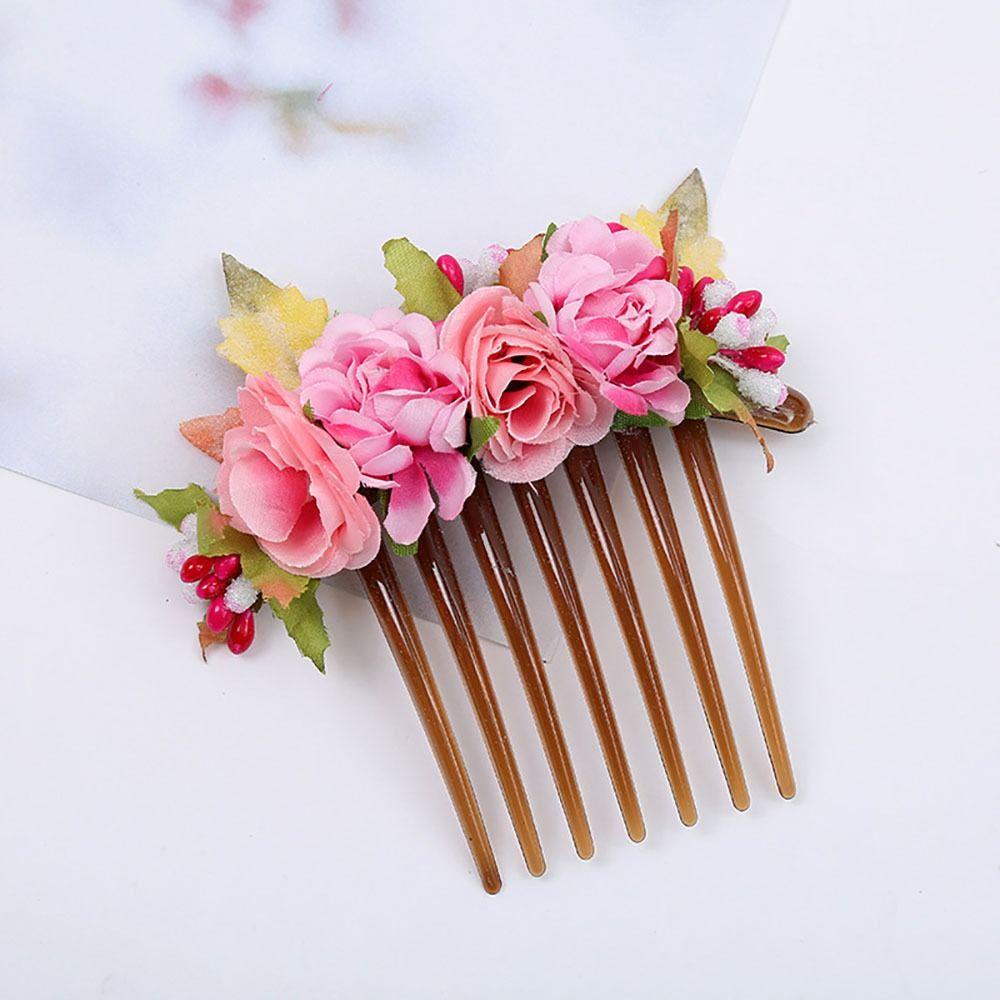 Susth หวีเสียบผม ประดับคริสตัล ลายดอกไม้ สําหรับเจ้าสาว - รูปที่ 2