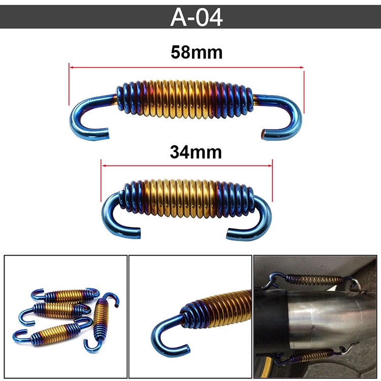 สปริงท่อไอเสียสแตนเลส เกรด 304 แบบหมุนได้ สําหรับรถจักรยานยนต์ - รูปที่ 6