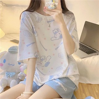 [Pajamas] ชุดนอน ลายสุนัขซินนาม่อนน่ารัก เหมาะกับฤดูร้อน สไตล์ญี่ปุ่น สําหรับผู้หญิง