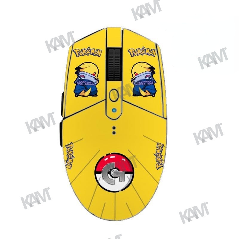 Kam Mouse Side Grip สติกเกอร์ยืดสติกเกอร์เคลือบด้านกันลื่นฟิล์มป้องกันดูดซับเหงื่อการ์ตูนผิวเมาส์สำหรับ Logitech G102 G304 ฟิล์มป้องกันรอยขีดข่วน
