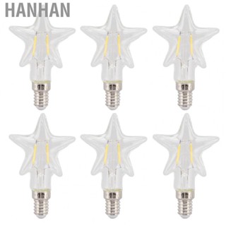 Hanhan Light Bulb  Transparent 6Pcs Lightweight Safe Pentagram Shape 220V 2W Art Retro Light Bulb Eye Protection  for Home