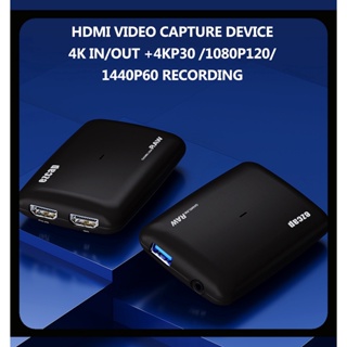 การ์ดจับภาพวิดีโอ Ezcap321 4K 30 1080P 60FPS 120fps Full HD HDMI USB 3.0 สําหรับ XBOX PS4 Switch Game Record Live Streaming Line In