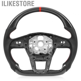 Ilikestore Fit for Audi C8 A6 S6 RS6 A7 S7 RS7 2019 2020 2021 2022 2023 Carbon Fiber Steering Wheel Nappa Perforated Leather Red Stitching