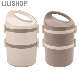 Lilishop Lunch Box Container  Stain Resistant Insulated  Container 2 Tier  for Students for School