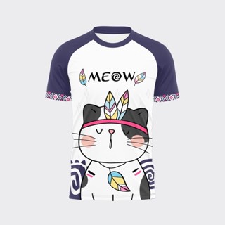 เสื้อวิ่งพิมพ์ลายชนเผ่าน้อนเหมียว